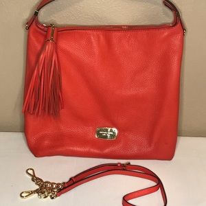 Large Michael Kors Coral/Orange Hobo Bag EUC!